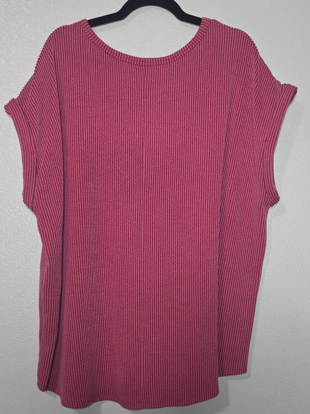 Maurices Coral Round Neck Pullover Ribbed Knit Short Sleeve T-Shirt Plus Size 3X - Picture 2 of 7
